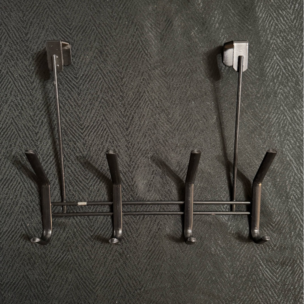 Black Metal Wall Hook Rack